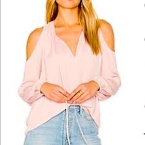 Amanda Uprichard Cold Shoulder Blouse light pink size small